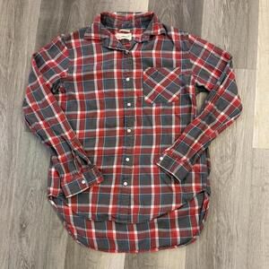 Denim & Supply Ralph Lauren red plaid button up shirt Size M #preppy #flannel
